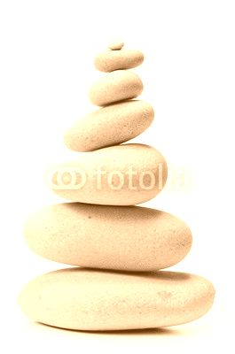 white stones isolated on white background