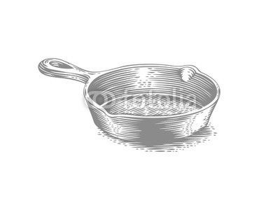 Black cast iron pan