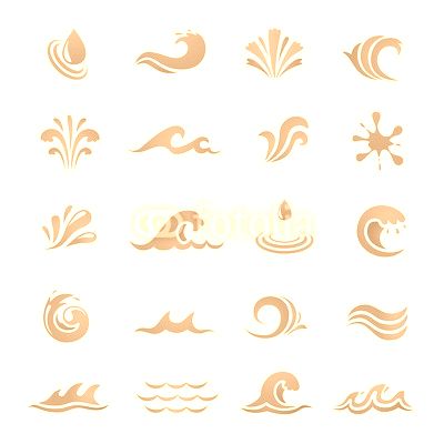 Water Design Elements. Can be used as icon, symbol and logo design.