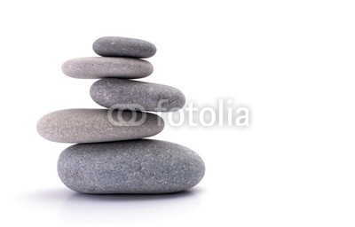 Spa stones isolated on white background