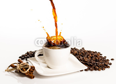 Cup of coffee splash