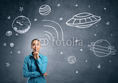Dreaming to explore space