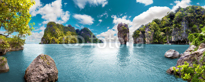 Paisaje pintoresco.Oceano y montañas.Viajes y aventuras alrededor del mundo.Islas de Tailandia.Phuket.