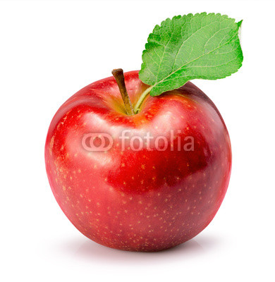 red apple isolated on the white background