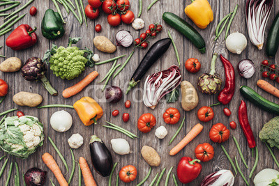 Vegetables colorful background