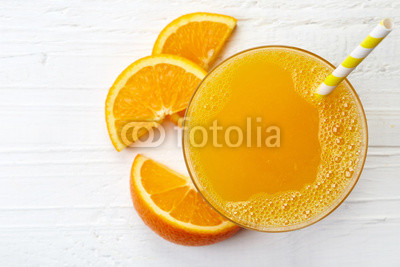 Glass of fresh orange juice