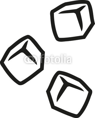 Ice cubes outline