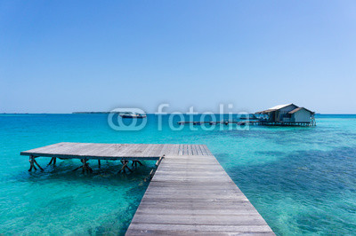 Maisons sur pilotis, Karimunjawa, Indonésie