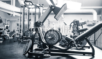 Salle de fitness effet vintage