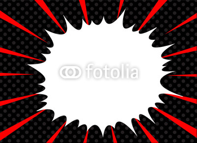 Comic book explosion superhero pop art style radial lines background. Manga or anime speed frame