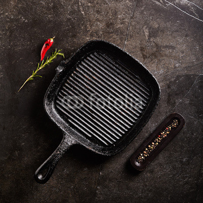 Empty Cast Iron Pan
