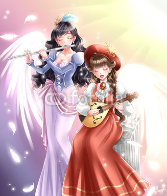 Sound of heaven japanese anime manga style illustration