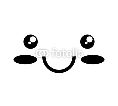 face kawaii style icon vector illustration design