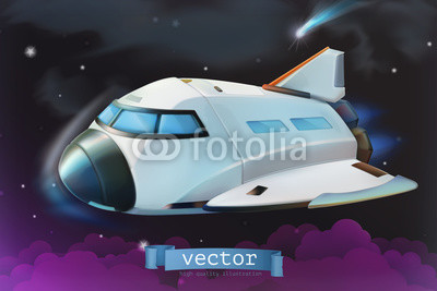Space shuttle. Vector icon 3d