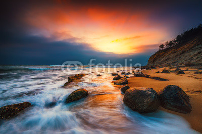 Beautiful sunrise over the sea