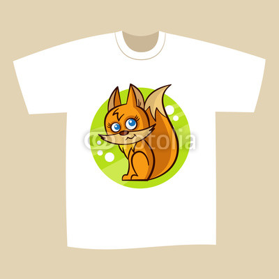 T-shirt Print Design Squirrel