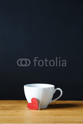  Coffee cup with small red heart