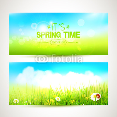 Spring banners or headers