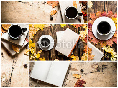 Food collage of autumn photos.
