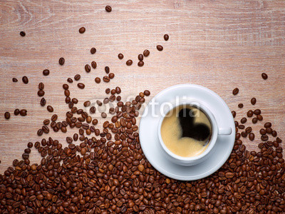 Coffee background with beans