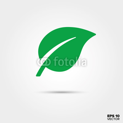 Leaf Icon. Environment and Nature Symbol.