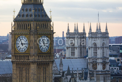 Big Ben sous le soleil en gros plan, Londres