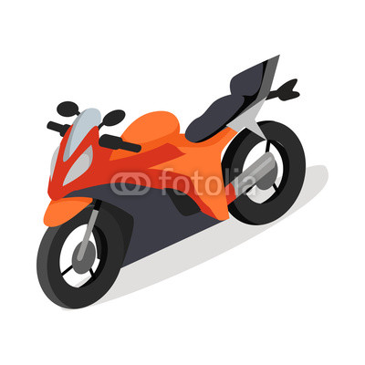 Bike Vector Icon in Isometric Projection