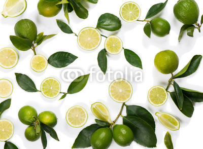 Pattern made of lime fruit.