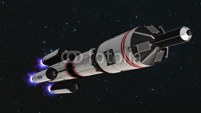 Space rocket - carrier rocket in space