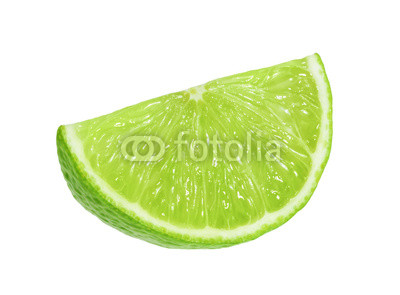 lime slice isolated without shadow