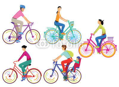 eine Gruppe von Radfahrer