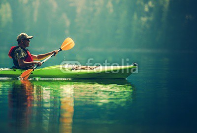 Senior Kayaker on the Lake