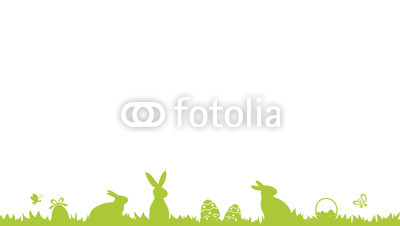 Silhouette Ostern Wiese