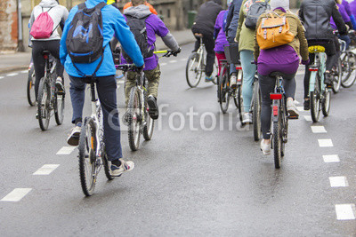 Group of cyclist during the street race