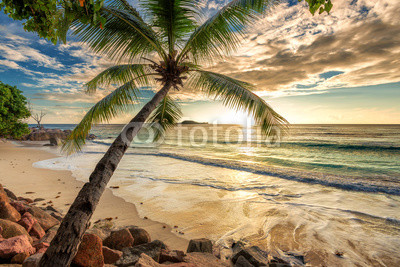 Beautiful Sunset at tropical beach.
