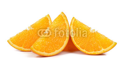 Slice orange isolated on the white background