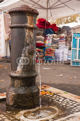 The pump for drinking water