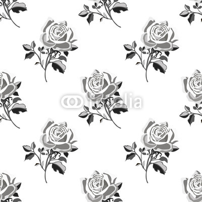 Seamless pattern with roses.Floral vector print.Textile texture