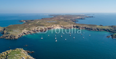 Vue aérienne Île-d'Houat en France