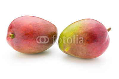 Mango fruit isolated on white background .