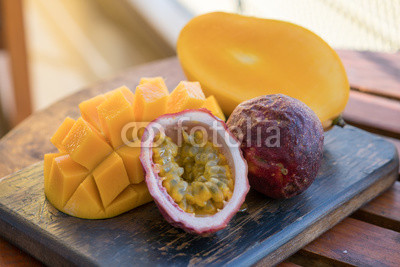 mango and passion fruit