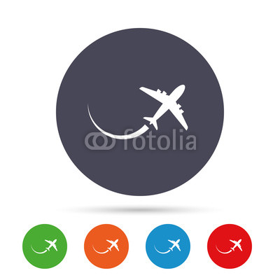 Airplane sign icon. Travel trip symbol.