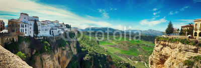 panorama of  historical village of Ronda, Spain