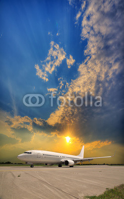 White passenger plane