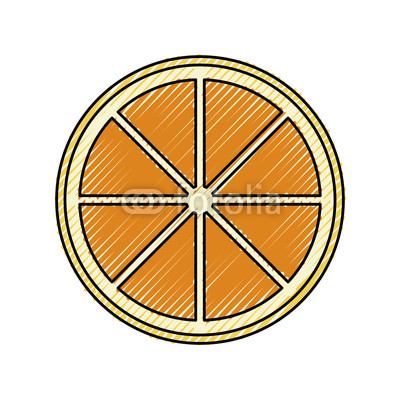 Orange citric fruit icon vector illustration graphic design