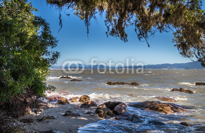 Paisagem com maré cheia.