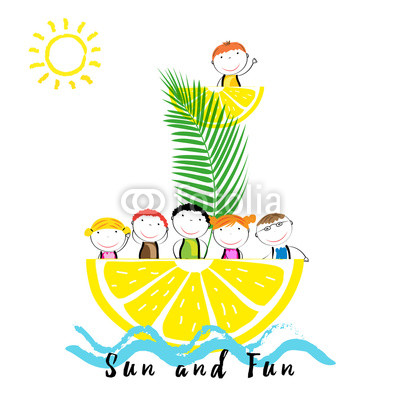 Happy summer time for children
