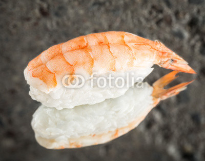 Nigiri sushi with shrimp