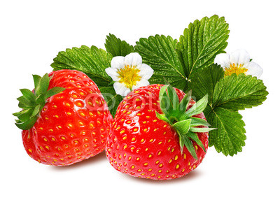 Strawberry on white