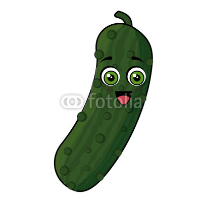 cucumber vegetables comic character vector illustration design